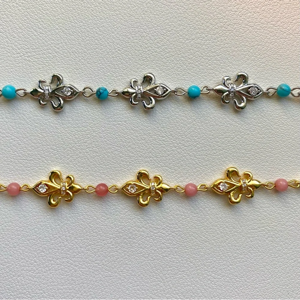 Elegant Gold and Pink Bracelet